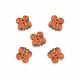 Παιδικό ξύλινο κουμπάκι πεταλούδα, 15mm πορτοκαλί (κωδ. WBA01-15-23)