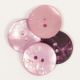 Κουμπί φιλντισένιο με 2 τρύπες, ροζ, μεγάλο (κωδ. 608)