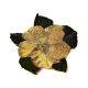 Θερμοκολλητικό Μπάλωμα λουλούδι P023, πράσινο με μπεζ