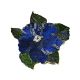 Θερμοκολλητικό Μπάλωμα λουλούδι P023, πράσινο με μπλε